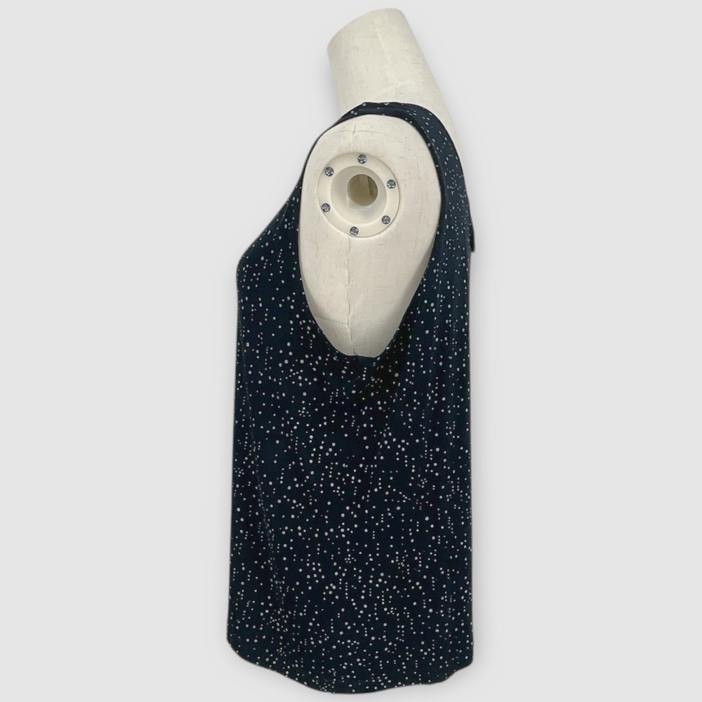 CHICOS Travelers Black White Dot Sleeveless Tank Top Womens Size 3 US 16 - Picture 2 of 7